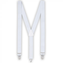 Bílé kšandy (šle) pružné